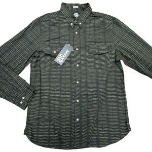 REYN SPOONER Shirt Mens L Button Down Coco Dots Flap Pocket Long Sleeve NWT